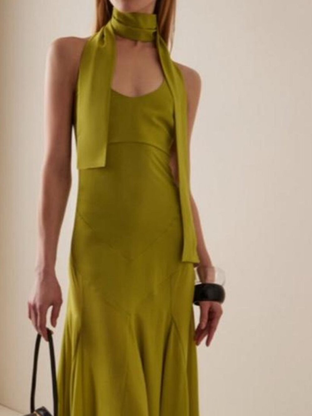Siedres Women's Green and Yellow Dress